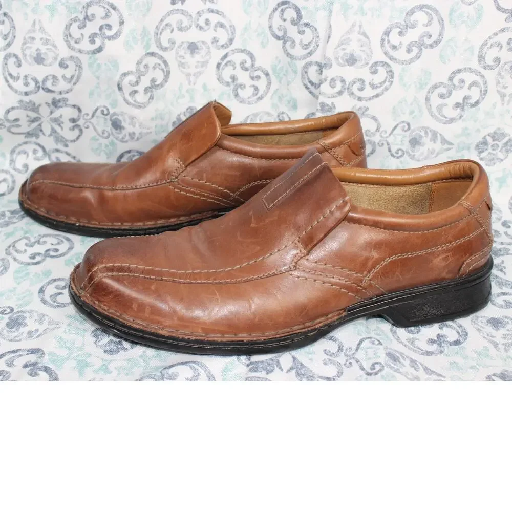 Clark's Collection‎ Shoes Mens Size 12M Soft Cushion Ortholite Brown Slip on